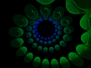 Spiral of spheres